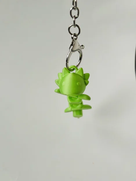 Móc khóa Axolotl khớp nối (Print in Place) - articulated axolotl keychain - Image 4