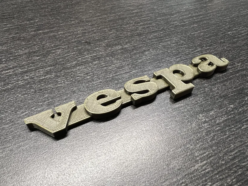 Biểu trưng logo Vespa phong cách cổ điển thập niên 80 in 3D - Image 1