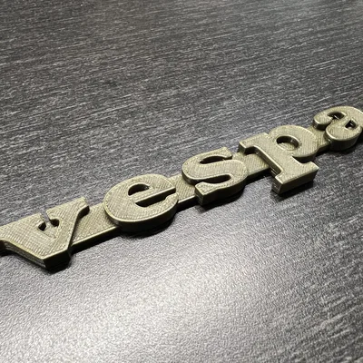 Biểu trưng logo Vespa phong cách cổ điển thập niên 80 in 3D