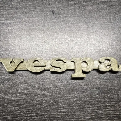 Biểu trưng logo Vespa phong cách cổ điển thập niên 80 in 3D