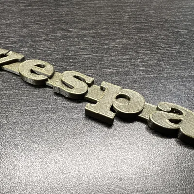 Biểu trưng logo Vespa phong cách cổ điển thập niên 80 in 3D