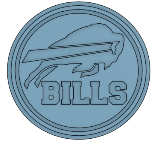 Miếng lót ly Buffalo Bills (Buffalo Bills Coaster) cho fan NFL - Image 3