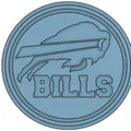 Miếng lót ly Buffalo Bills (Buffalo Bills Coaster) cho fan NFL - Thumbnail 3