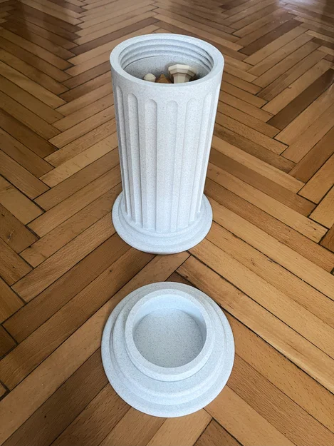 Hộp chứa hình cột La Mã/Hy Lạp (Roman/Greek Column Container) - Image 2
