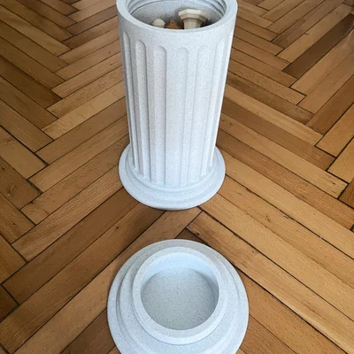 Hộp chứa hình cột La Mã/Hy Lạp (Roman/Greek Column Container)