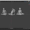 Ba Bộ Xương Tập Yoga (Three Skeletons Doing Yoga) - Thumbnail 1