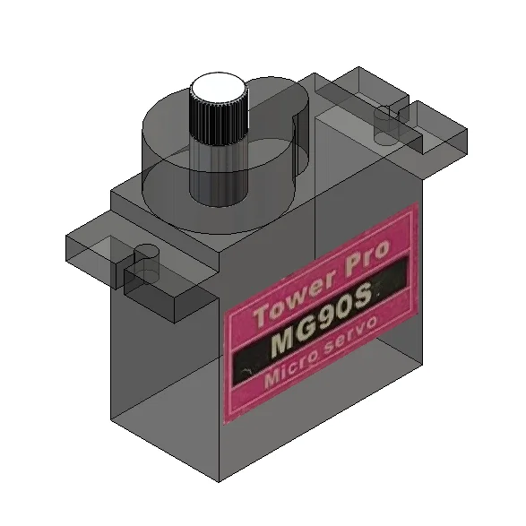 Mô hình 3D Servo MG90S tỷ lệ 1:1 hỗ trợ thiết kế kỹ thuật - Image 1