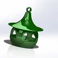 Máng ăn cho chim 3D thiết kế 4 cửa treo ngoài trời tiện lợi - Thumbnail 1