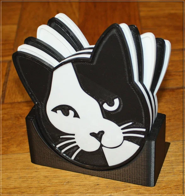 Đế lót ly hình mèo (Cat Coasters) - Image 1