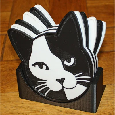 Đế lót ly hình mèo (Cat Coasters)