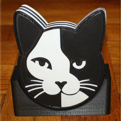 Đế lót ly hình mèo (Cat Coasters)