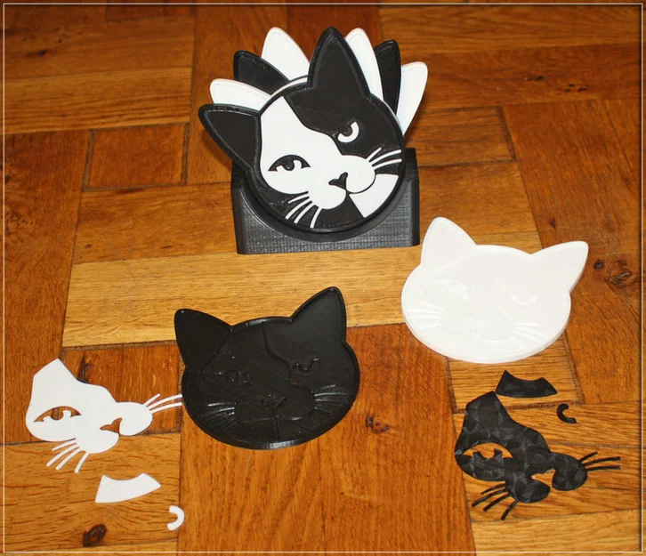 Đế lót ly hình mèo (Cat Coasters) - Image 3