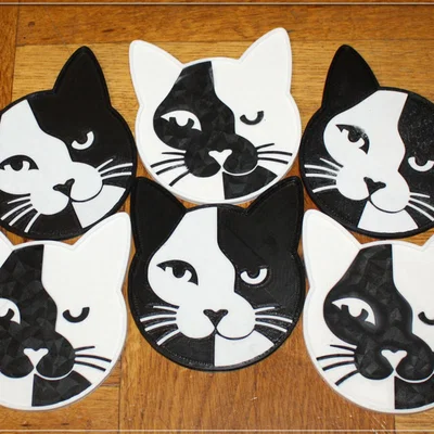 Đế lót ly hình mèo (Cat Coasters)