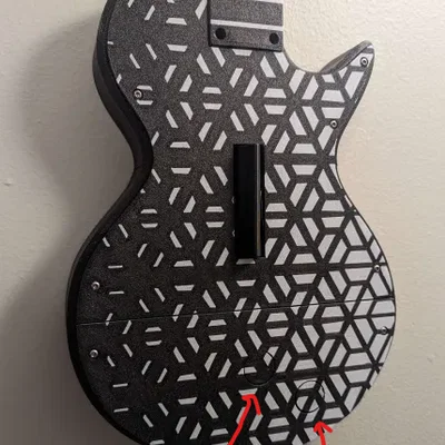 Les Paul Clone Hero tùy chỉnh, kèm blank plates tùy biến