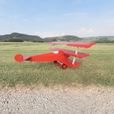 Máy bay kit card Fokker Dr.1 (cánh tà NEW FLAPS)