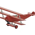 Máy bay kit card Fokker Dr.1 (cánh tà NEW FLAPS) - Thumbnail 9