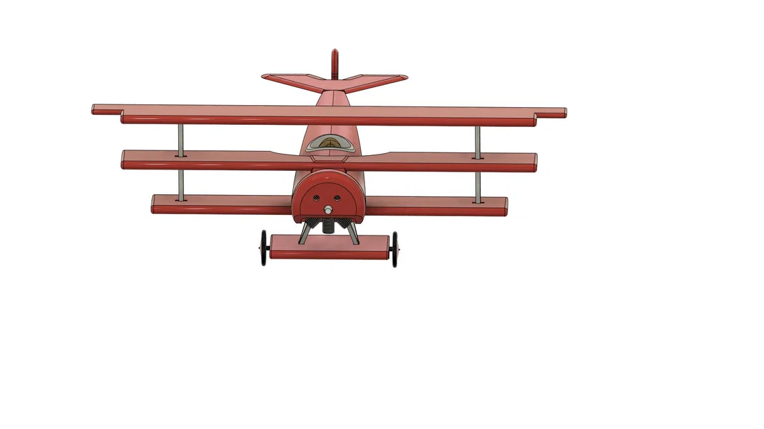 Máy bay kit card Fokker Dr.1 (cánh tà NEW FLAPS) - Image 11