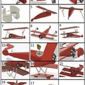 Máy bay kit card Fokker Dr.1 (cánh tà NEW FLAPS) - Thumbnail 15