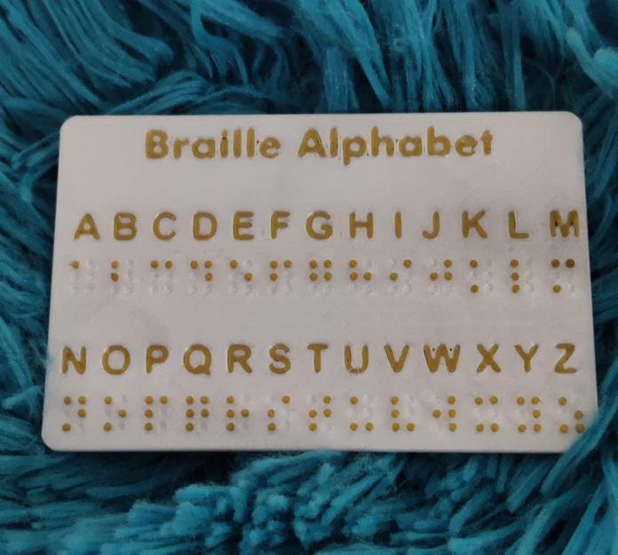 Thẻ học bảng chữ cái Braille bỏ túi - Thiết kế in 3D nhỏ gọn - Image 1
