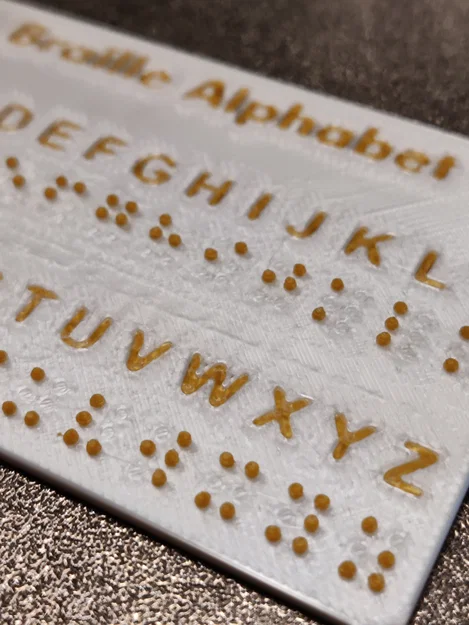 Thẻ học bảng chữ cái Braille bỏ túi - Thiết kế in 3D nhỏ gọn - Image 2