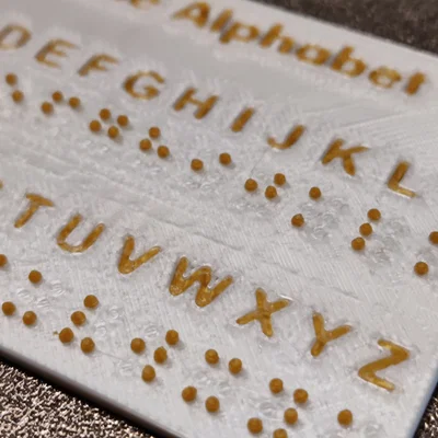 Thẻ học bảng chữ cái Braille bỏ túi - Thiết kế in 3D nhỏ gọn