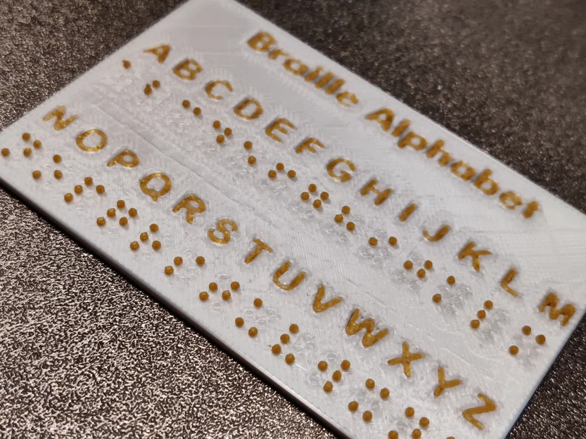 Thẻ học bảng chữ cái Braille bỏ túi - Thiết kế in 3D nhỏ gọn - Image 3