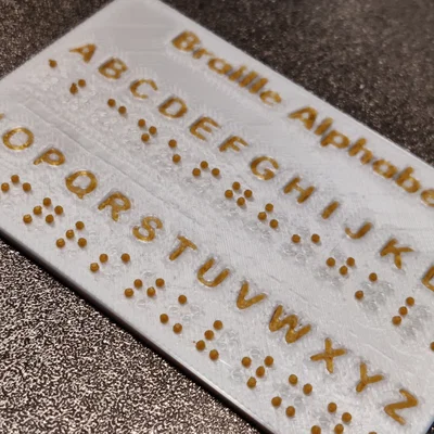 Thẻ học bảng chữ cái Braille bỏ túi - Thiết kế in 3D nhỏ gọn