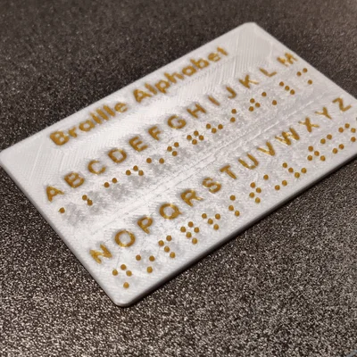 Thẻ học bảng chữ cái Braille bỏ túi - Thiết kế in 3D nhỏ gọn