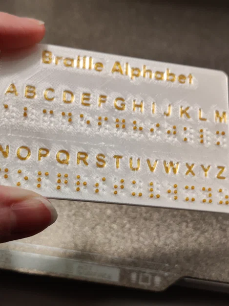 Thẻ học bảng chữ cái Braille bỏ túi - Thiết kế in 3D nhỏ gọn - Image 5