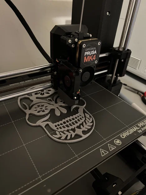 Mẫu in 3D đầu lâu Mexico trang trí (Mexican Skull Silhouette) - Image 2