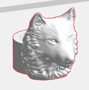 Mẫu in 3D Nút thắt khăn quàng cổ hình đầu sói Akela cho Hướng đạo sinh - Image 1