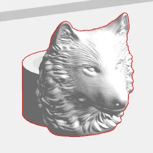 Mẫu in 3D Nút thắt khăn quàng cổ hình đầu sói Akela cho Hướng đạo sinh