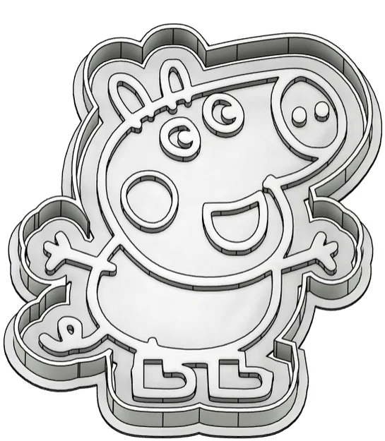 Khuôn cắt bánh hình heo George (George Pig) 3D in tại nhà - Image 1