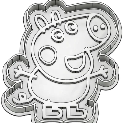 Khuôn cắt bánh hình heo George (George Pig) 3D in tại nhà