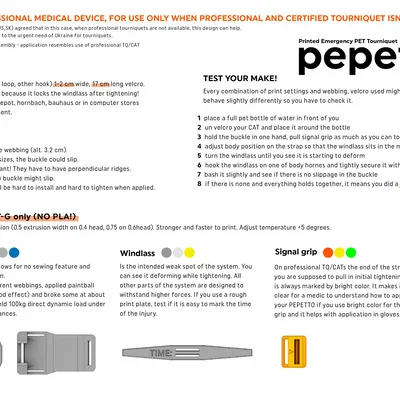Garô khẩn cấp PEPETTO (Emergency tourniquet PEPETTO)