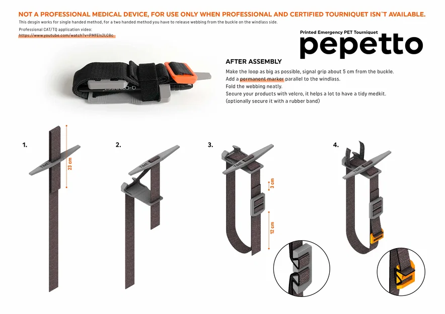 Garô khẩn cấp PEPETTO (Emergency tourniquet PEPETTO) - Image 3