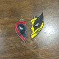 Dây chuyền mặt charm trái tim Deadpool <3 Wolverine - Thumbnail 1
