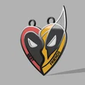 Dây chuyền mặt charm trái tim Deadpool <3 Wolverine - Thumbnail 5