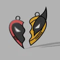 Dây chuyền mặt charm trái tim Deadpool <3 Wolverine - Thumbnail 6