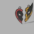 Dây chuyền mặt charm trái tim Deadpool <3 Wolverine - Thumbnail 7