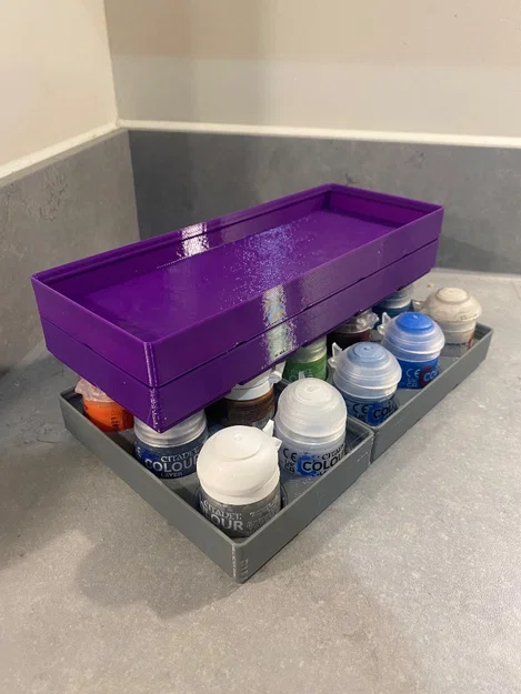 Khay để cọ cho Gridfinity Stackable Citadel Paint Pot Storage (REMIX) - Image 2
