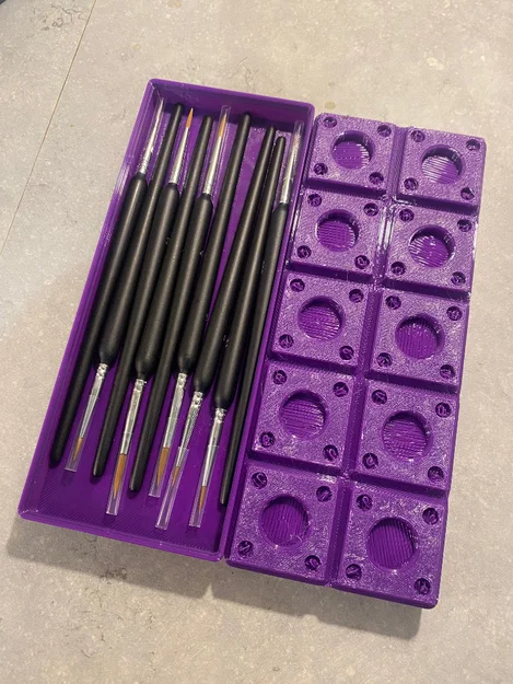Khay để cọ cho Gridfinity Stackable Citadel Paint Pot Storage (REMIX) - Image 5