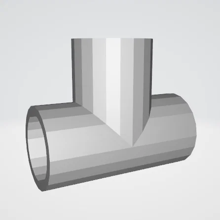 Mẫu thiết kế đầu nối ống hình chữ T (T-Tube) cho dự án in 3D - Image 1