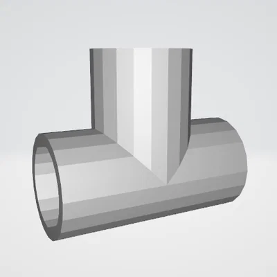 Mẫu thiết kế đầu nối ống hình chữ T (T-Tube) cho dự án in 3D