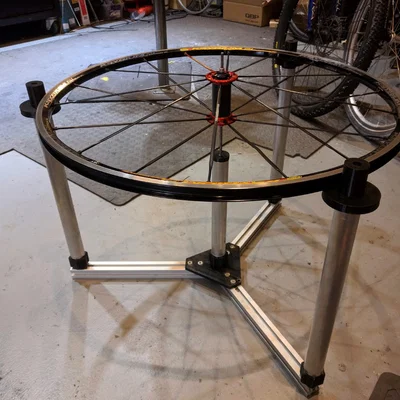 Bộ gá đan vành (Wheel lacing jig) in 3D