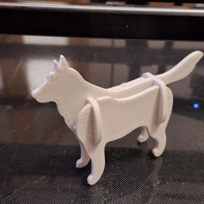 Mô hình chú chó 3D Doggy Kit Card: Dễ in, dễ lắp ráp