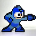 Mô hình Mega Man NES Pixel Art – Đồ trang trí in 3D cực chất - Thumbnail 1