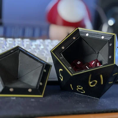 Hộp đựng xúc xắc D20 hình Icosahedron (Icosahedron D20 Dice Container)