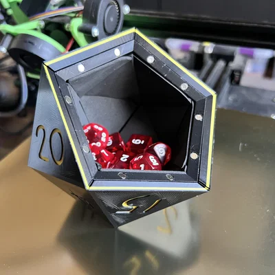 Hộp đựng xúc xắc D20 hình Icosahedron (Icosahedron D20 Dice Container)