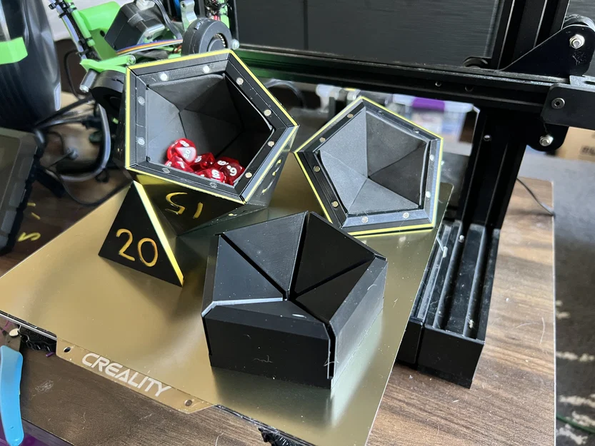 Hộp đựng xúc xắc D20 hình Icosahedron (Icosahedron D20 Dice Container) - Image 5